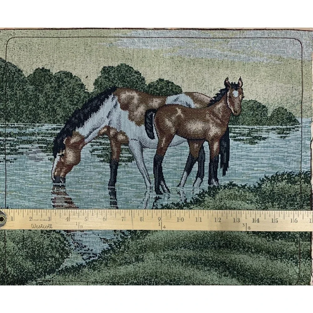 New Tapestry Panel Horse Scenic Approx. 16